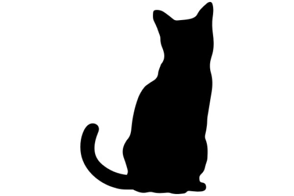 Silhouette of a Cat: A Graphic Representation of a Feline's Form