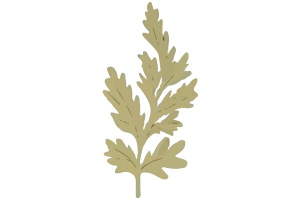 Simplistic Digital Art of a Plant