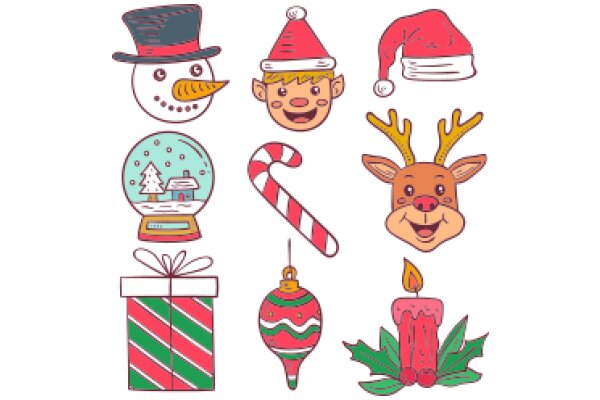 A Festive Collection of Christmas-Themed Icons