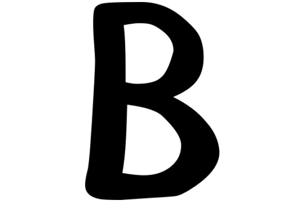 Pixellated Letter 'B' on a White Background