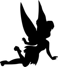 Silhouette of a Fantasy Creature: A Tinkerbell-like Silhouette