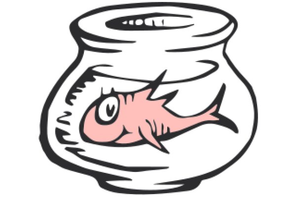 A Playful Illustration of a Fish in a Vase