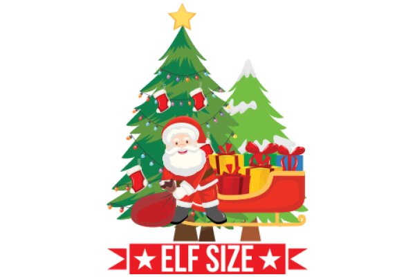 Elf Size Christmas Tree: A Festive Illustration