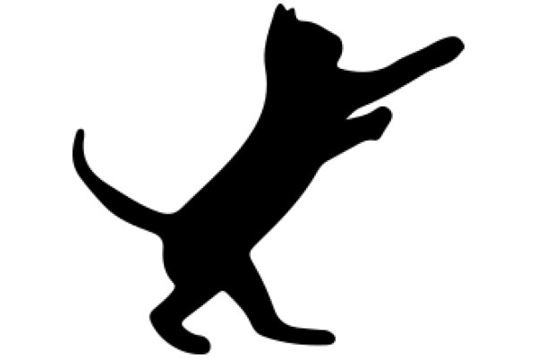 Silhouette of a Cat in Motion