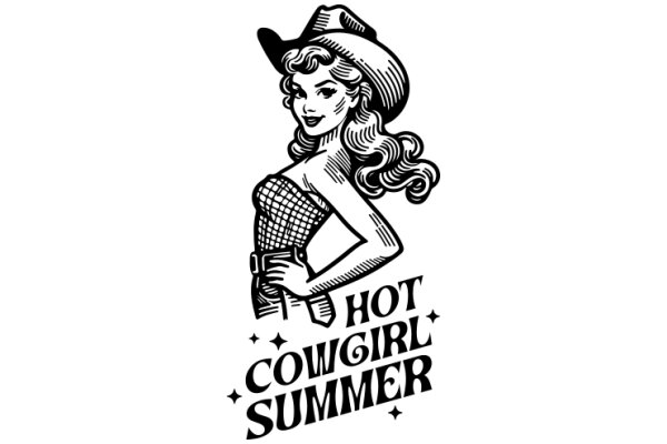 Hot Cowgirl Summer: A Stylish Illustration