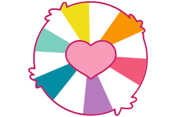 A Colorful Heart in a Circle