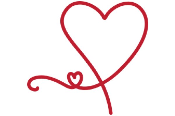 A Red Heart Symbol on a White Background