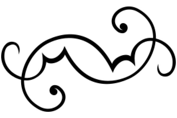 Stylized Black Swirl Design