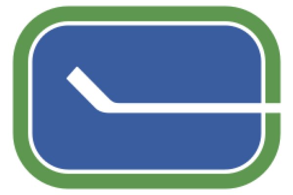 Digital Icon: A Blue and Green Square with a White Stick