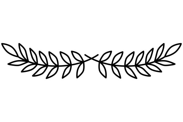 Stylized Black Leaf Design