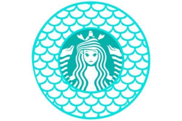 Stylized Starbucks Logo with a Mermaid Design