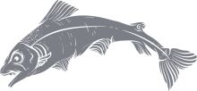 Stylized Gray Fish Illustration