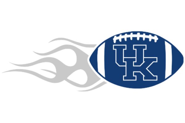 A Blue Football Logo on a White Background