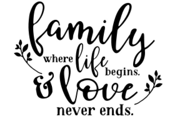 Family Quote: Where Life Begins, Love Never Ends.