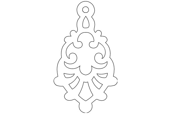 Stylized White Flower Design