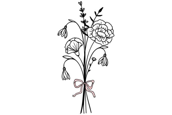 A Delicate Bouquet of Flowers and Flower-like Shapes