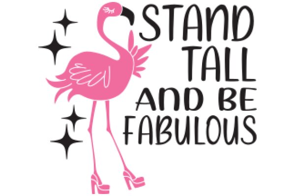 Flamingo-Inspired Motivational Poster: Stand Tall and Be Fabulous