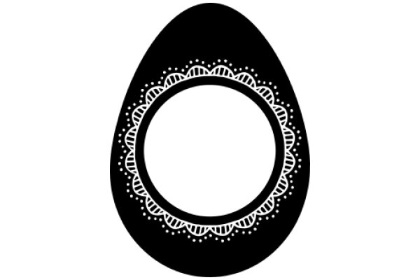 Stylized Design with a Circular Frame and Decorative Patterns