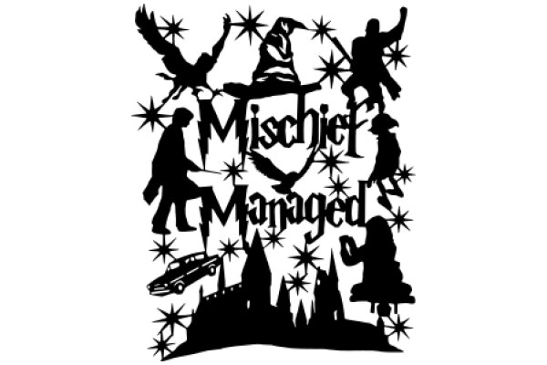 Mischief Managed: A Silhouette of Iconic Scenes from the Harry Potter Series