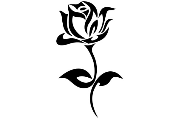 Elegant Black Rose Design