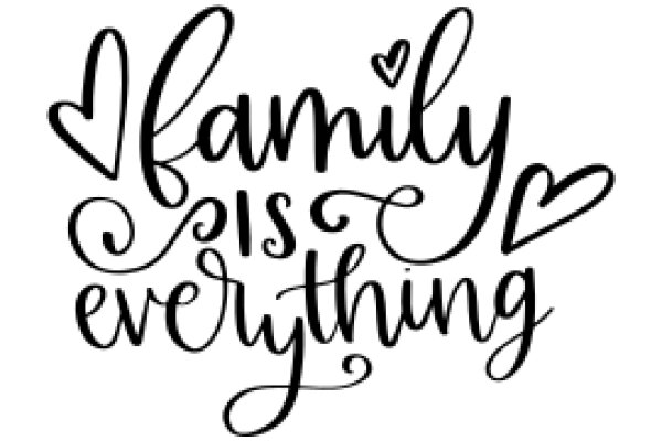 Hand-Drawn Family Quote: 'Family is Everything'