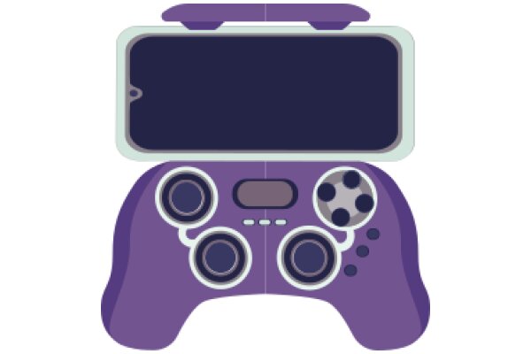 Stylish Purple Game Controller with a Built-In Screen