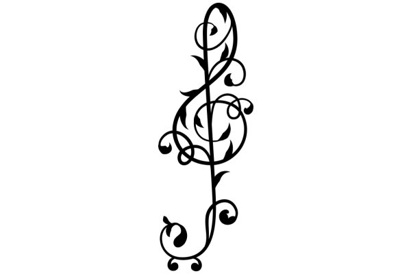 Elegant Black Ink Musical Note Design