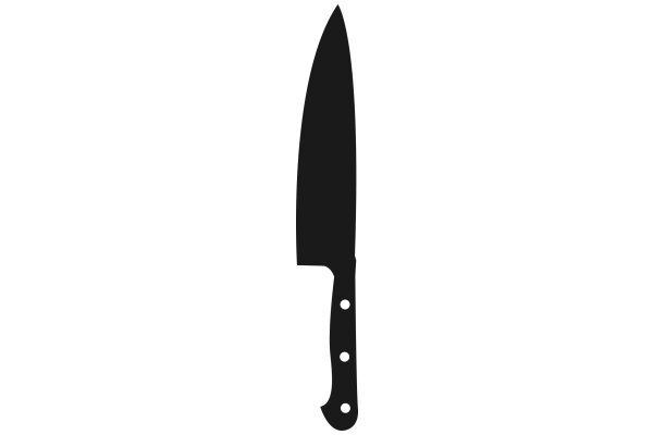 A Black Silhouette of a Knife with a Handle