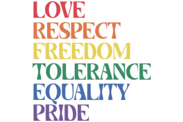 A Rainbow of Values: Love, Respect, Freedom, Tolerance, Equality, and Pride