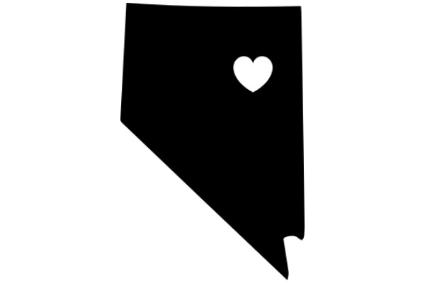 Silhouette of a Heart on a State Map