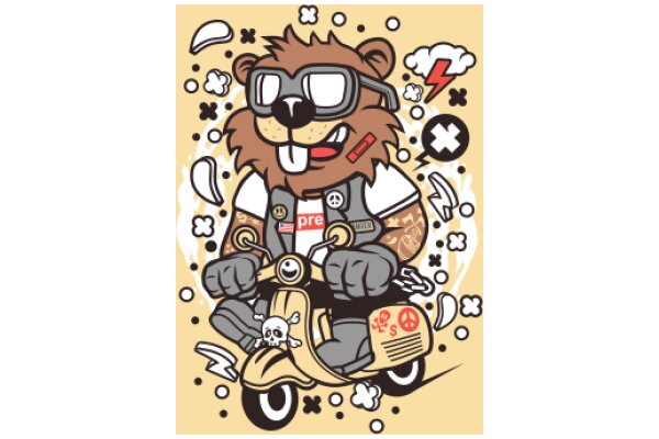 Whimsical Adventures: A Bear's Motorcycle Journey