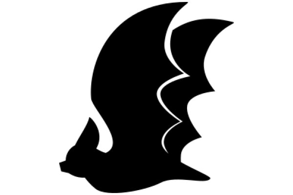 Stylized Black Bat Silhouette