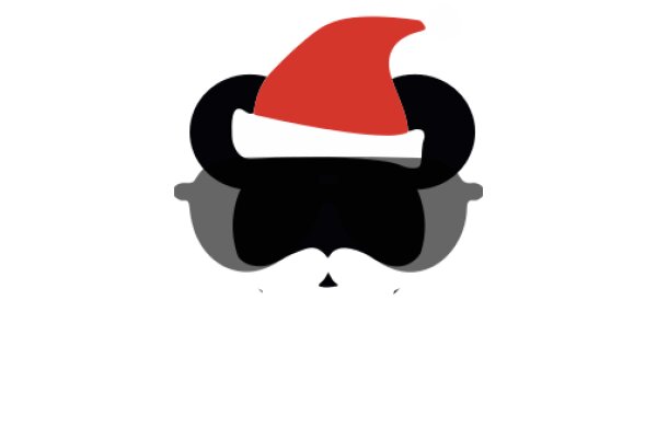 A Festive Holiday Icon: A Red Santa Hat on a Black Silhouette