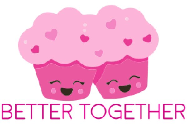 Better Together: A Delightful Pink Cupcake Embrace