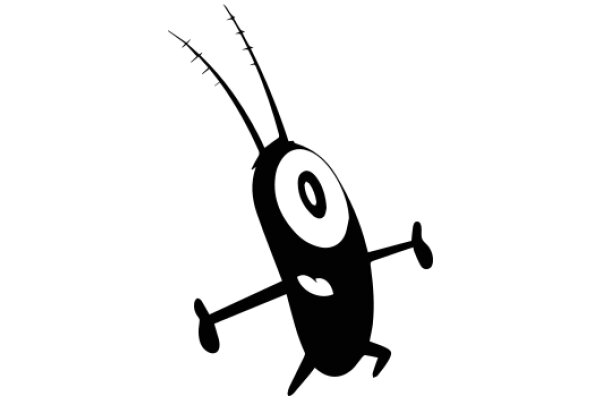 Whimsical Illustration of a Cartoon Bug