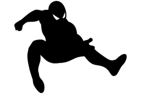 Silhouette of a Superhero in Action