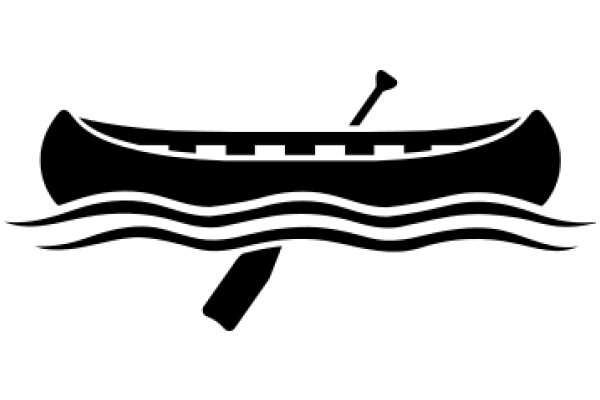 Illustration of a Canoe with an Oar