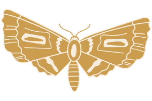 Stylized Golden Butterfly Logo