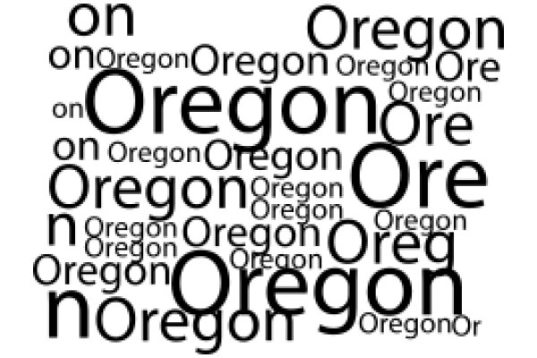 A Visual Poem of the Word 'Oregon' in