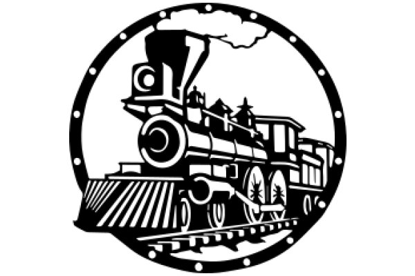 Vintage Steam Locomotive Emblem