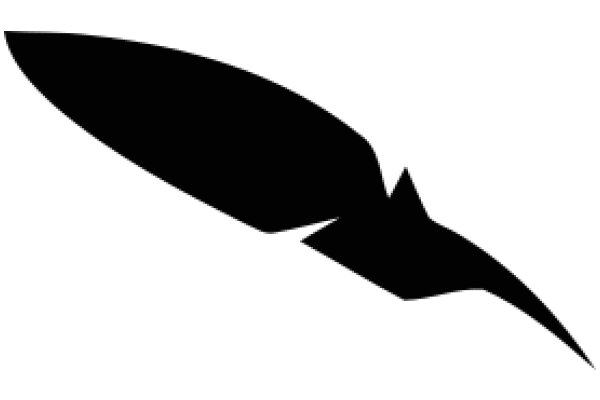 Stylized Black Feather Silhouette