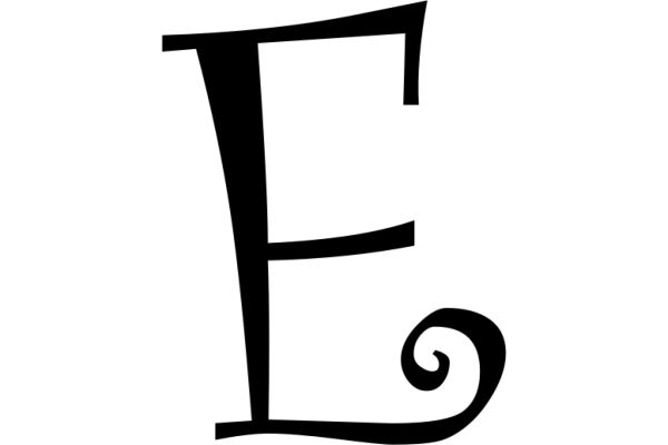 Elegant Typography: A Letter 'E'