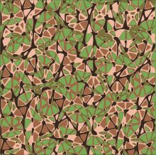 Vibrant Pattern: A Symphony of Geometric Shapes in Brown and Green