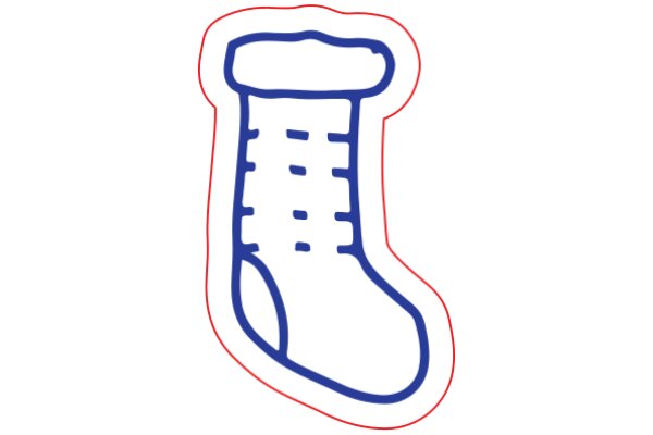 A Pixelated Illustration of a Stocking