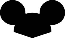 Silhouette of Mickey Mouse Ear