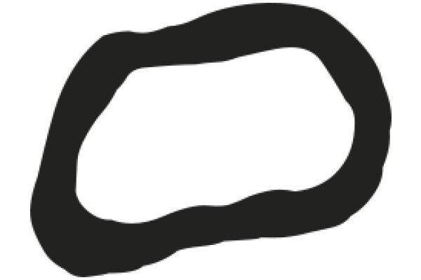 Simplistic Black Oval on White Background