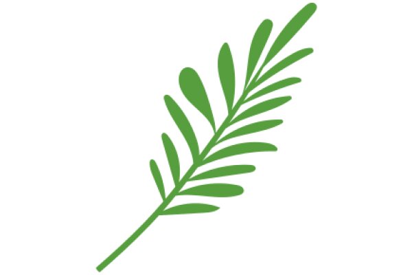 Simplistic Green Leaf Icon