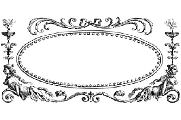 Elegant Oval Frame with Floral Designs