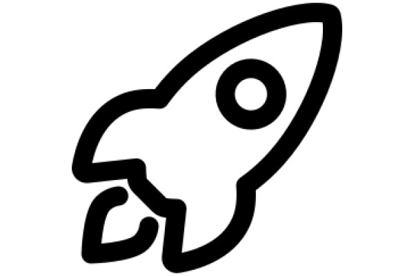 Stylized Icon of a Rocket Ship