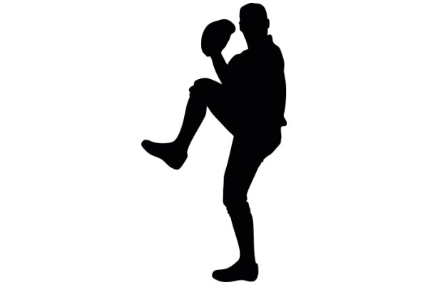 Silhouette of a Baseball Player